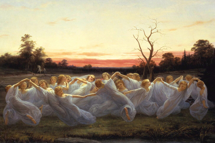 Pintura Fairies of the Meadow, de Nils Johan Olsson Blomeér